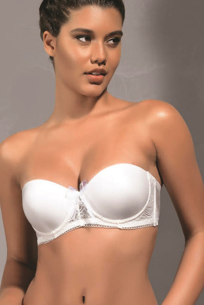 Feminine Lace Gala Push Up Strapless Bra