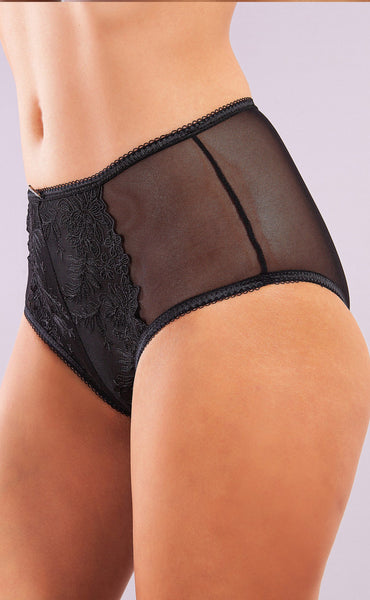 Culotte taille haute en dentelle