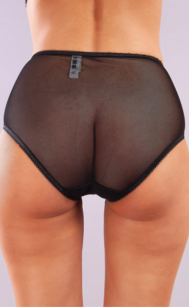 Culotte taille haute en dentelle