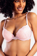 Elegant Lace Balconette Push Up Bra