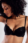 Soutien-gorge balconnet push-up élégant en dentelle