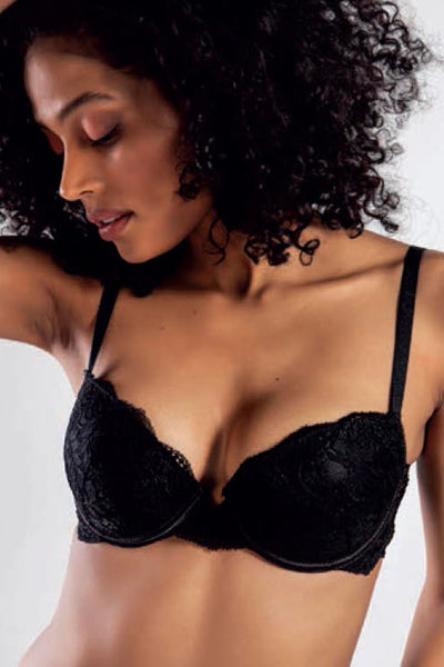 Elegant Lace Balconette Push Up Bra