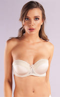Luxurious Balconette Foam Cup Bra with Push-Up Design