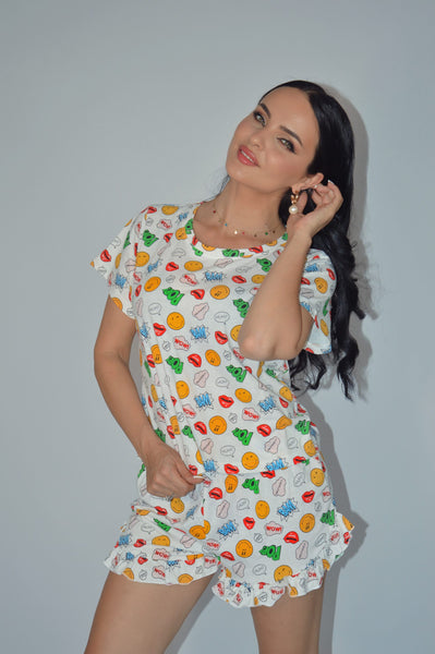 Emoji Volante Short Pajama
