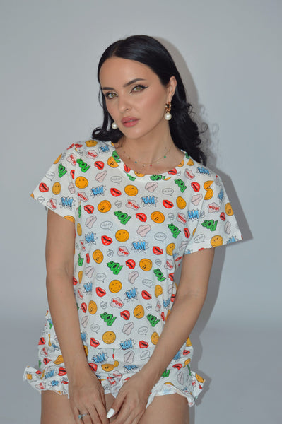 Emoji Volante Short Pajama