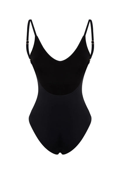 Black Floral Swimsuit