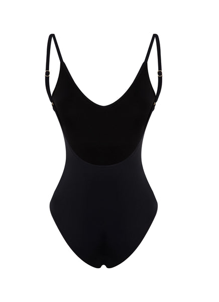 Black Floral Swimsuit