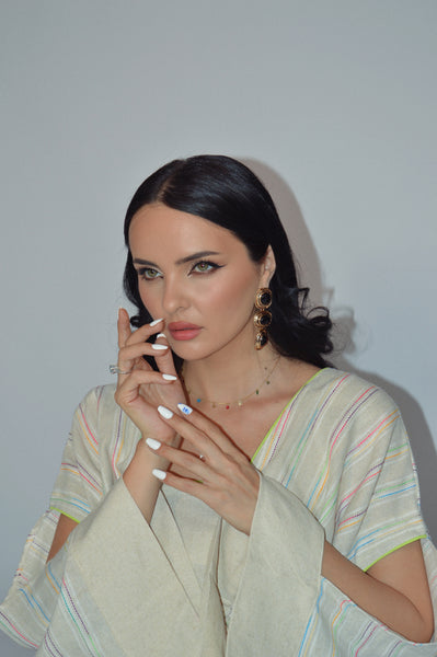 Caftan sable fluo