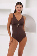 Mocha Glow One-Piece Swimsuit - My Secret 