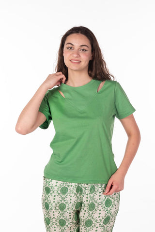 Mix & Match Green Cashmir Top