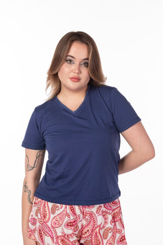 Mix & Match Navy Cashmir Top