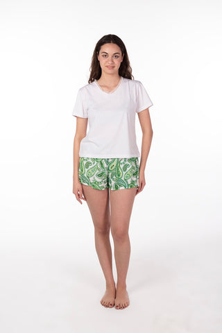 Short en cachemire vert Mix & Match