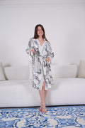 Printed Viscose Lounge Robe - My Secret 