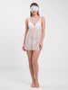 Floral Lace Chemise and Thong Set – Sensual Midnight Black
