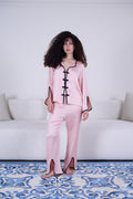 Blush Satin Oriental Pajama Set - My Secret 
