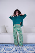 Emerald Geometric Lounge Pajama Set - My Secret 