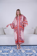 Sunset Paisley Satin Caftan - My Secret 