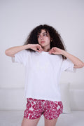 Ecru Cotton Signature “M” Top - My Secret 