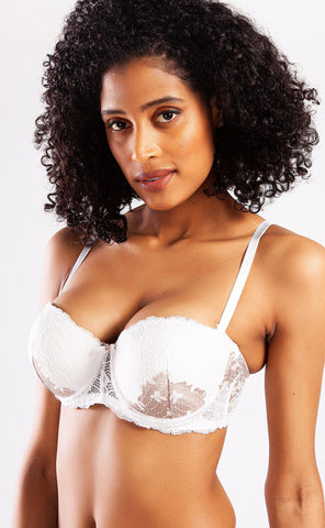 Elegant Lace Balconette Push Up Bra