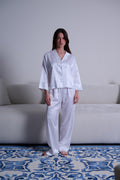 White Satin Pajama Set - My Secret 