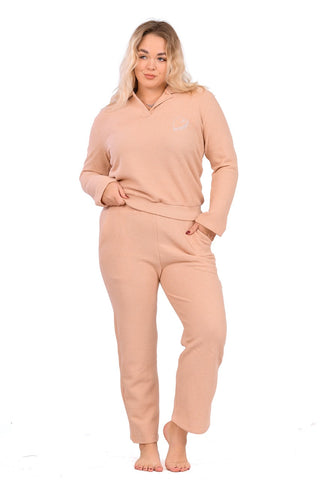 Simplicity Nude Collared Pajama