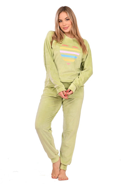 Pistachio Green Knit Cuff Pajama