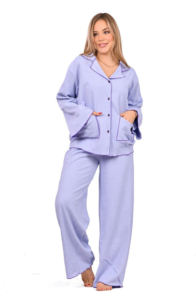 Simplicity Mauve Button Pajama