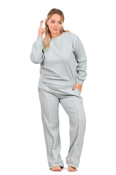 Simplicity Light Green Line Pajama