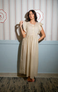 Naomi Soft Cotton Beige Dress