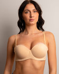 Beige Bandeau Bra