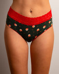 Cotton Lace Trim Printed Brief