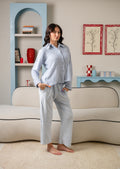 Blue Velvet Long Pyjama Set